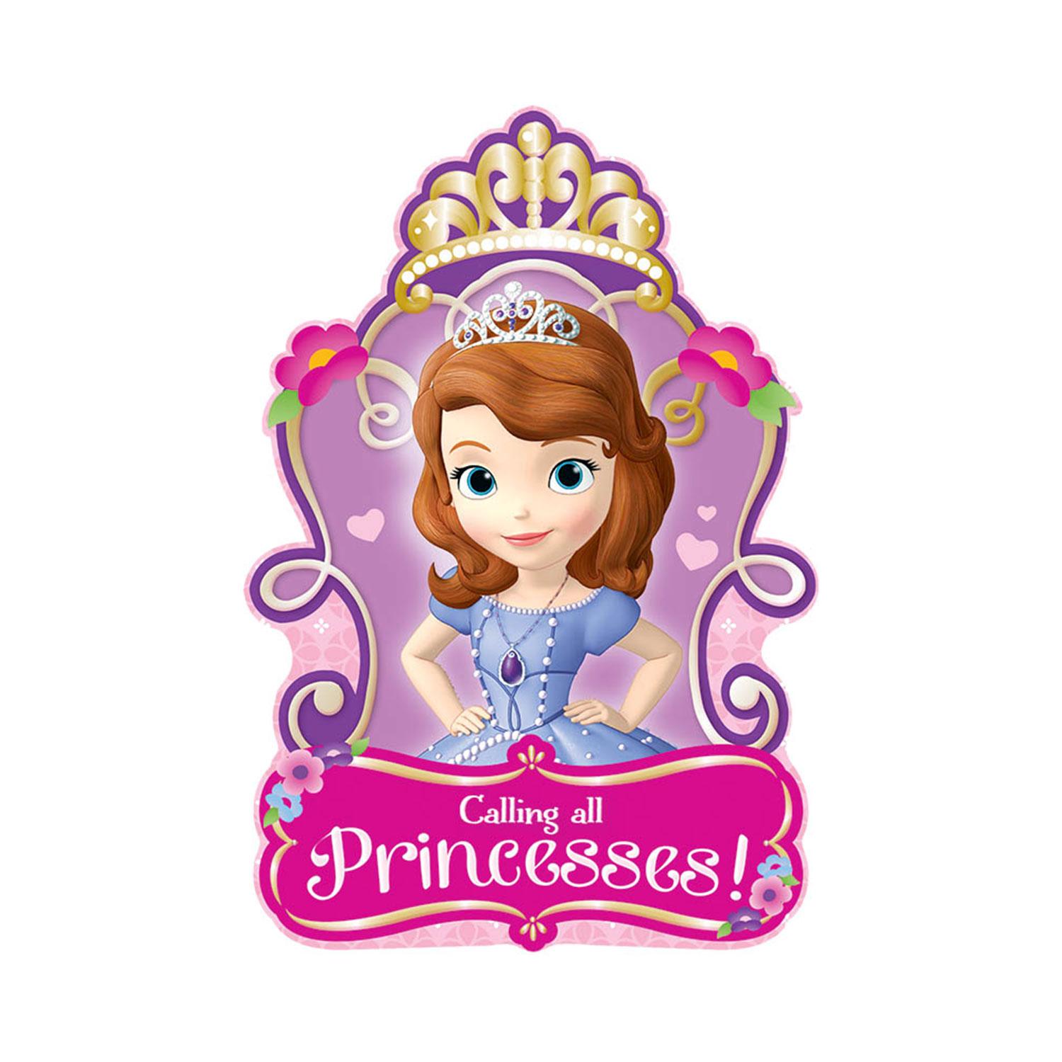 Sofia The First Invitation 8pcs Party Accessories - Party Centre