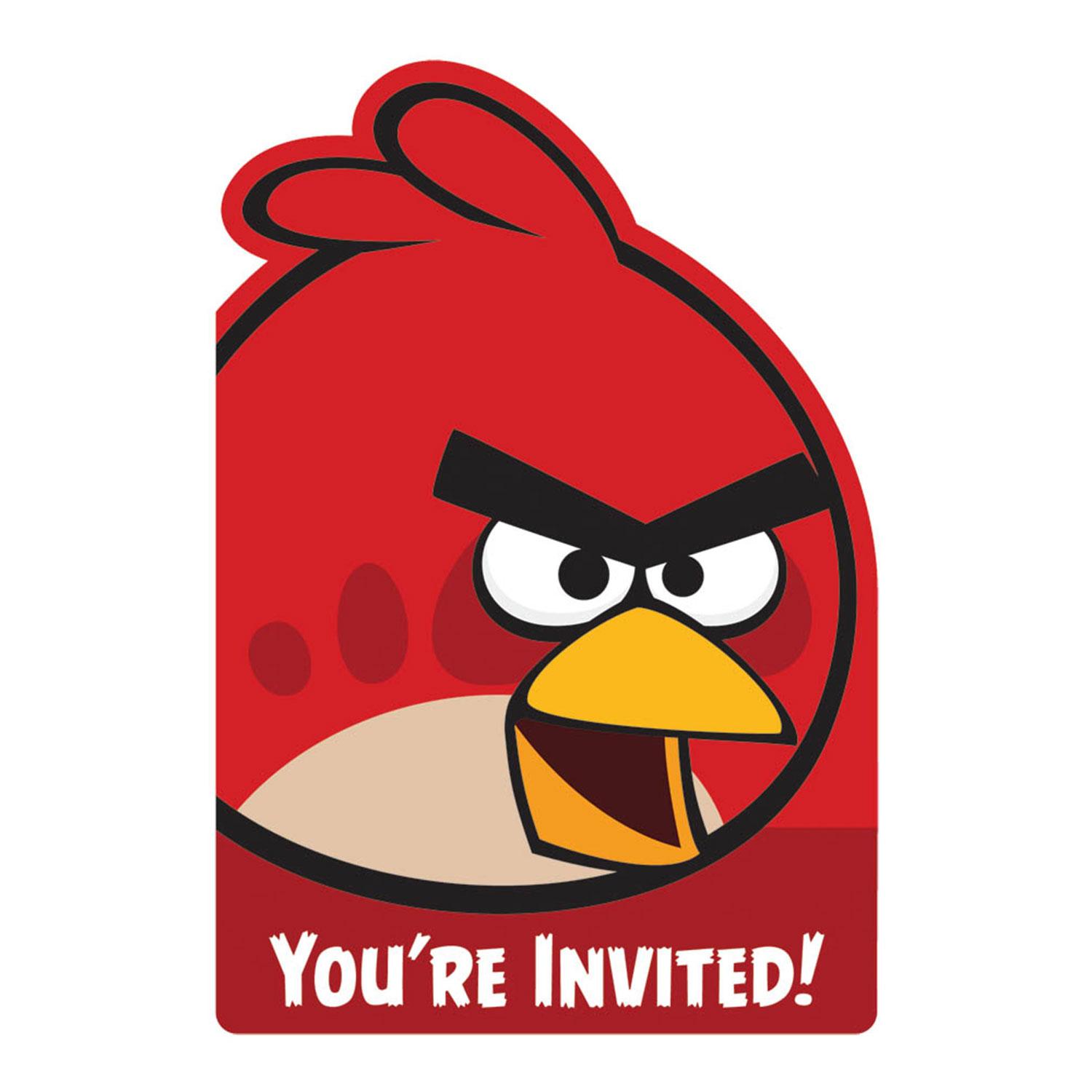 Angry Birds Invitations 8pcs Party Accessories - Party Centre