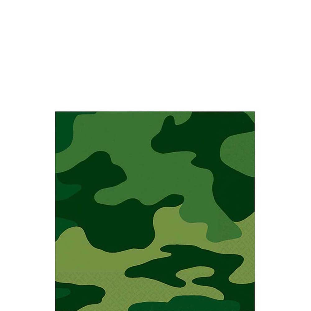 Camouflage Ultra Beverage Tissues 16pcs Printed Tableware - Party Centre