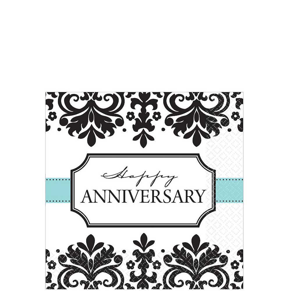Always & Forever Happy Anniversary Beverage Tissue Printed Tableware - Party Centre