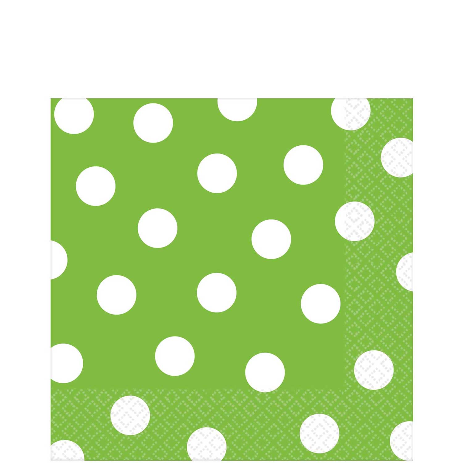 Kiwi Green Dots Lunch Tissues 16pcs Printed Tableware - Party Centre