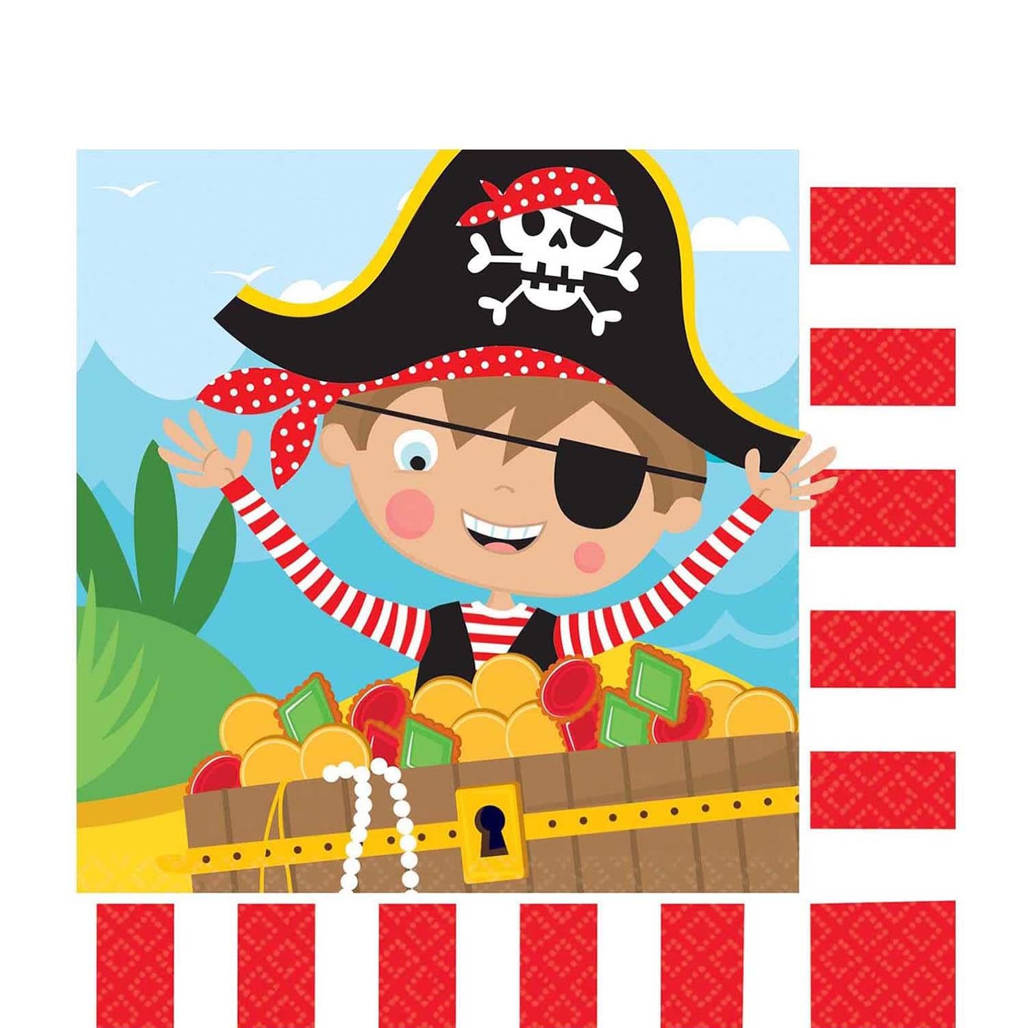 Little Pirate Lunch Tissues 16pcs Printed Tableware - Party Centre