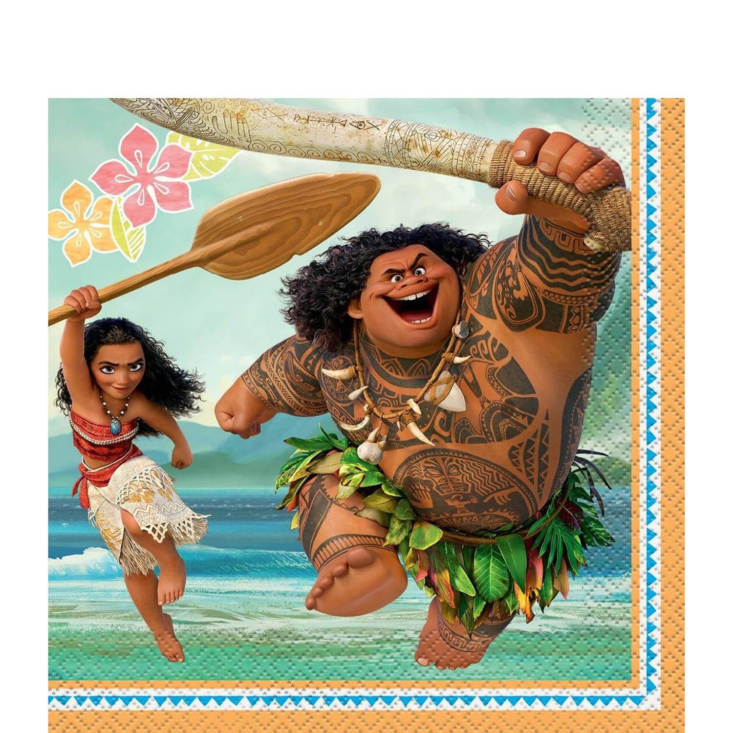 Moana Lunch Tissues 16pcs Printed Tableware - Party Centre