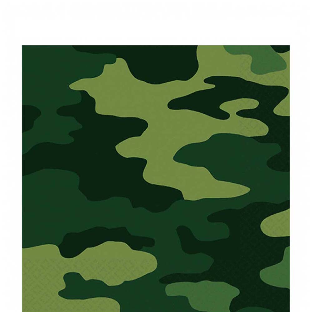 Camouflage Ultra Lunch Tissue 16pcs Printed Tableware - Party Centre