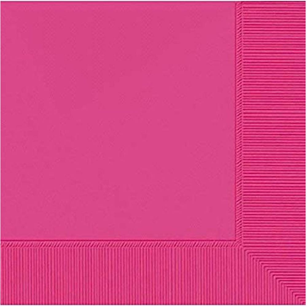Magenta Dinner Tissues 20pcs Solid Tableware - Party Centre