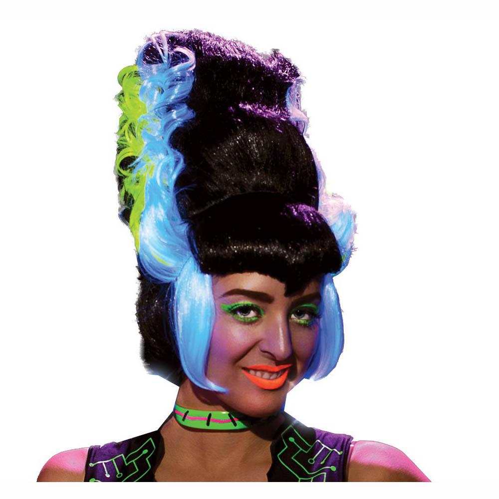 Franken Bride Neon Wig Costumes & Apparel - Party Centre