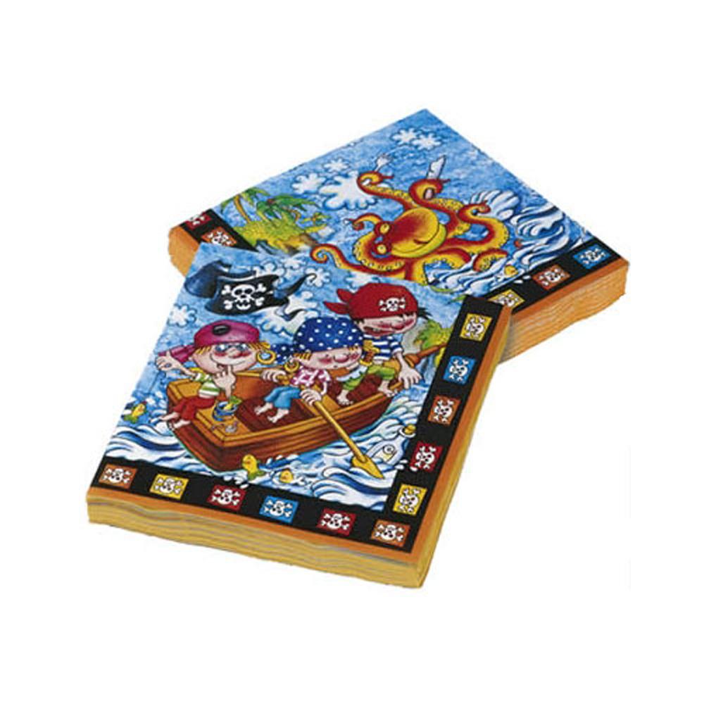 Pirates Lunch Tissues 20pcs Printed Tableware - Party Centre