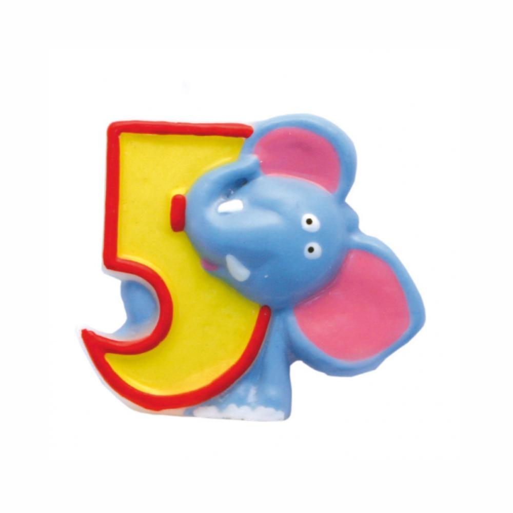 Safari Number 5 Candle Party Accessories - Party Centre