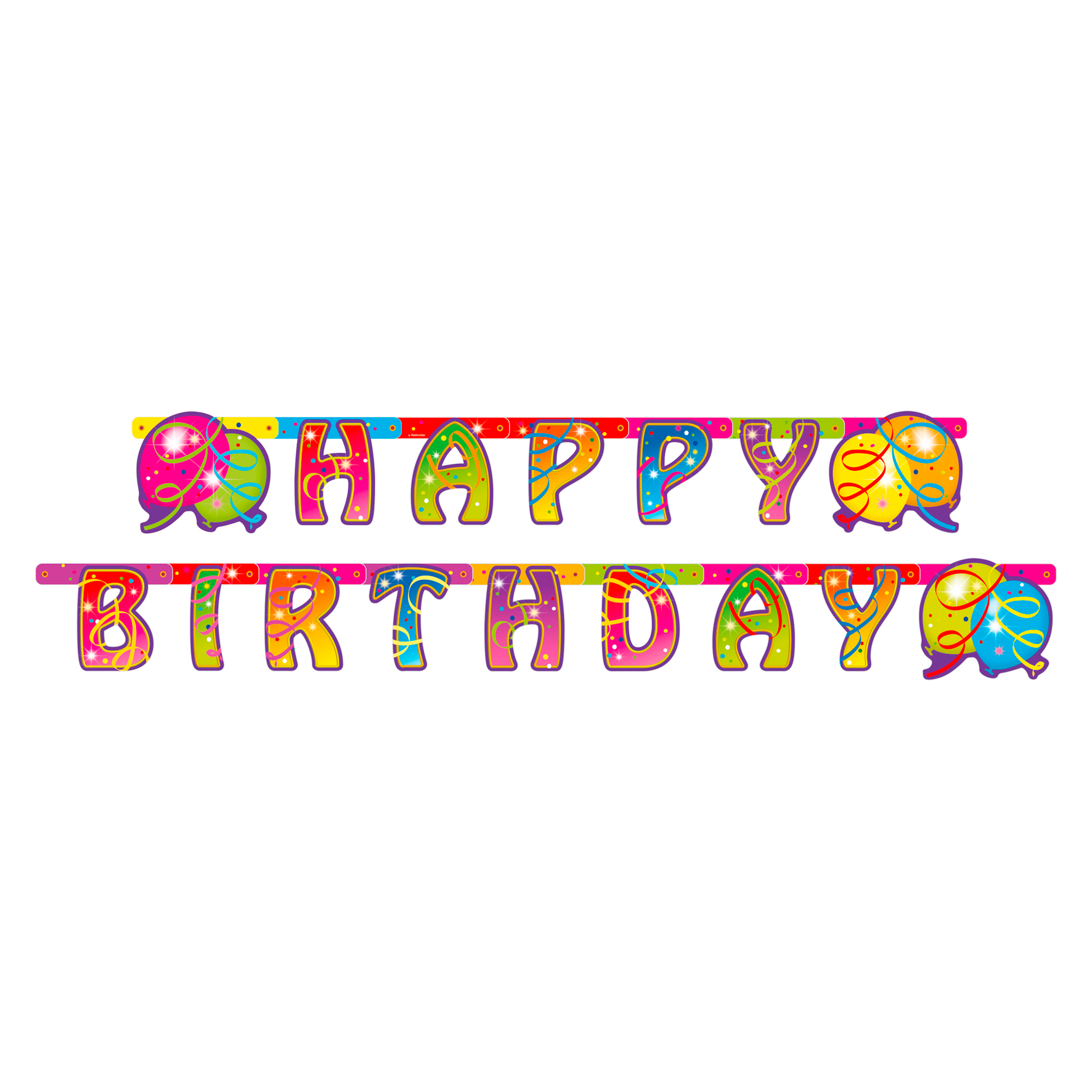 Balloon Party Holographic Banner Decorations - Party Centre