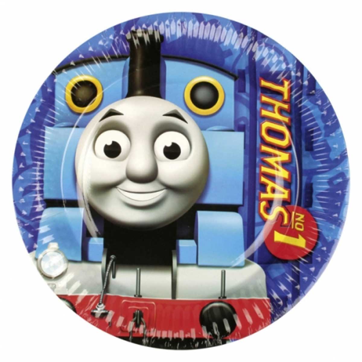 Thomas And Friends Plates 9in, 8pcs Printed Tableware - Party Centre