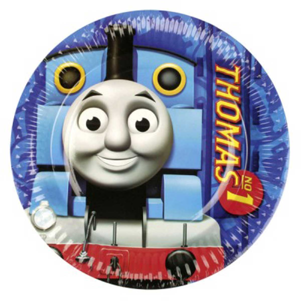 Thomas And Friends Plates 7in, 8pcs Printed Tableware - Party Centre