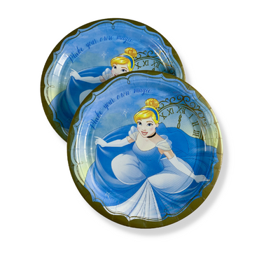 Once Upon A Time Cinderella Round Paper Plates 9in, 8pcs