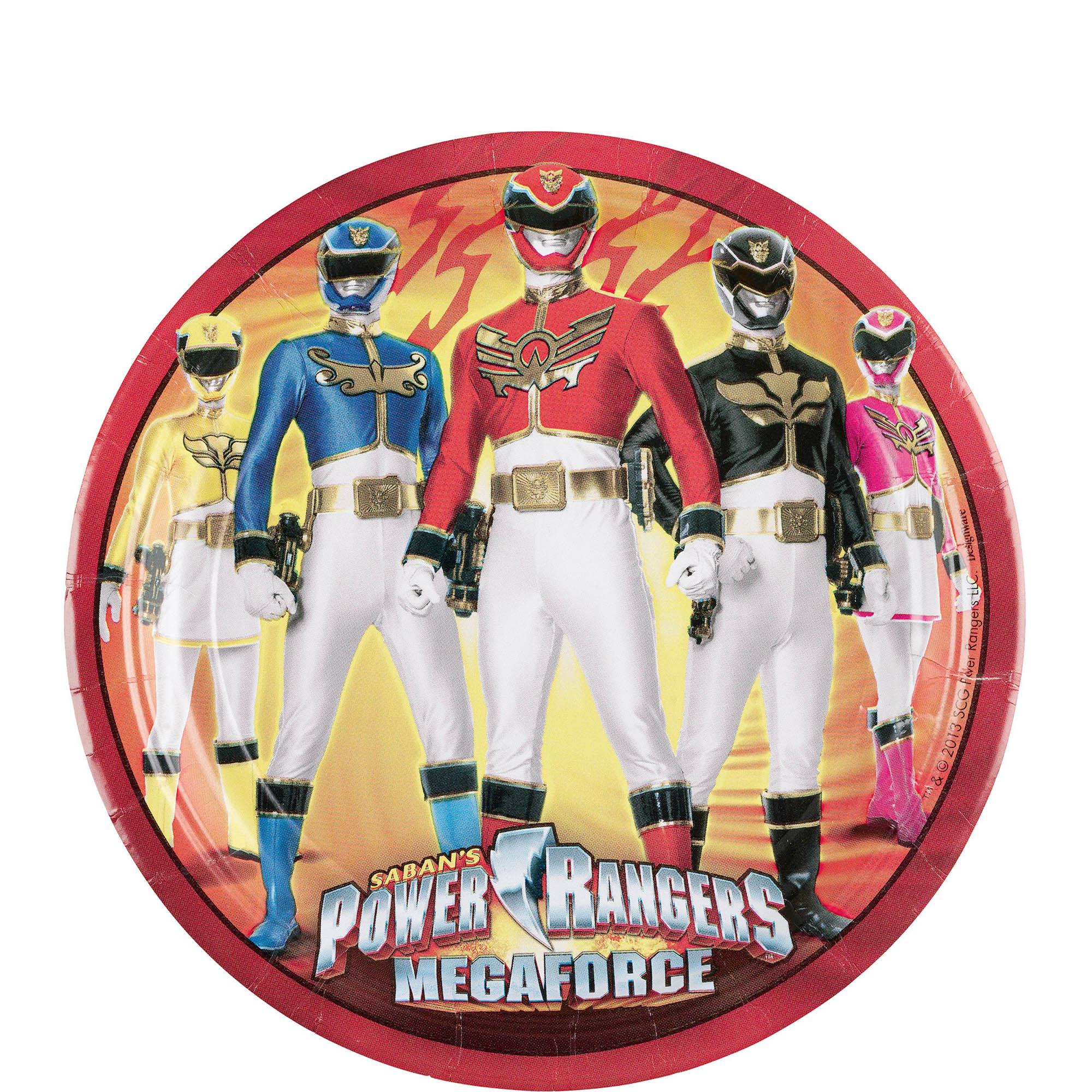 Power Rangers Mega Force Plates 9in, 8pcs Printed Tableware - Party Centre