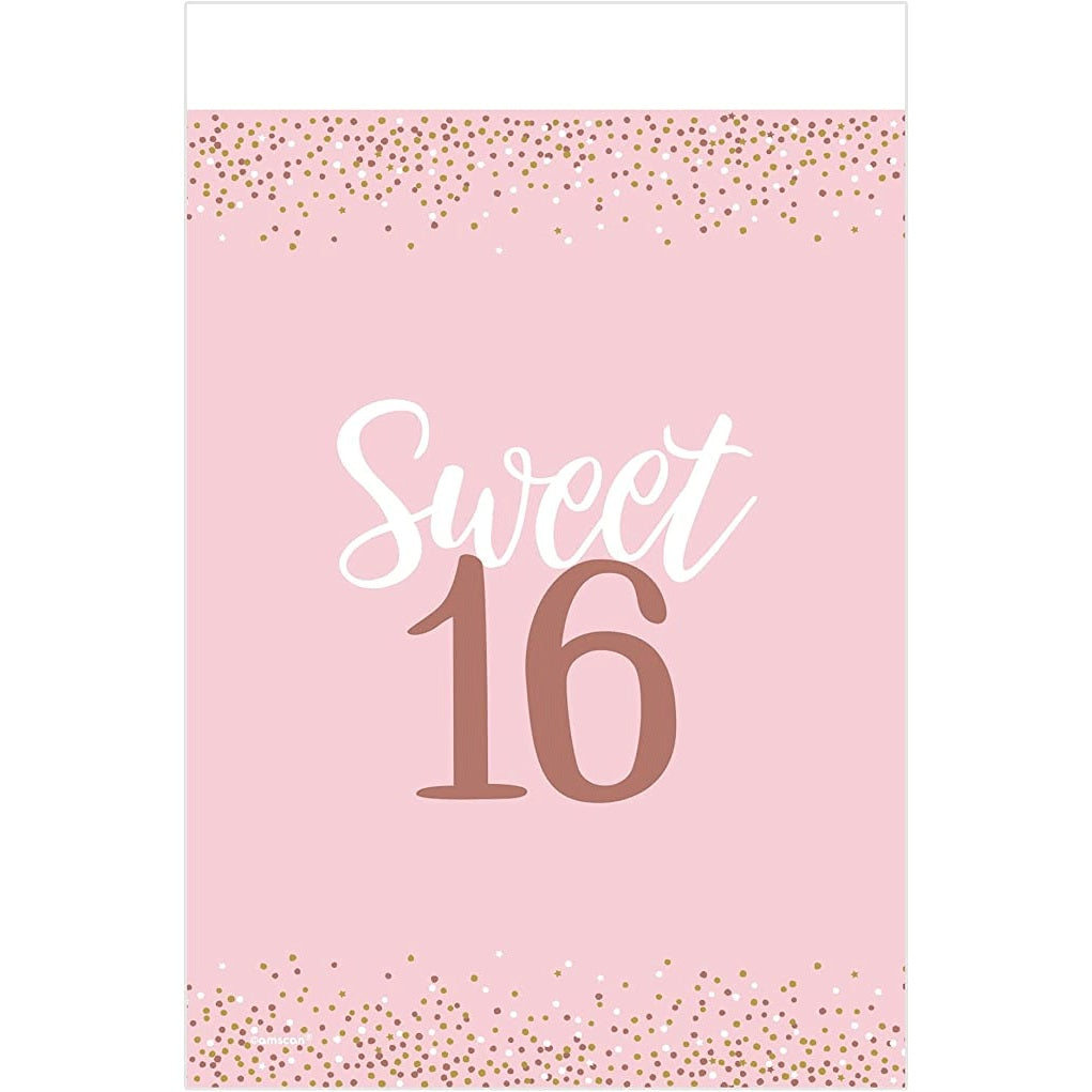 Sixteen Blush Plastic Table Cover