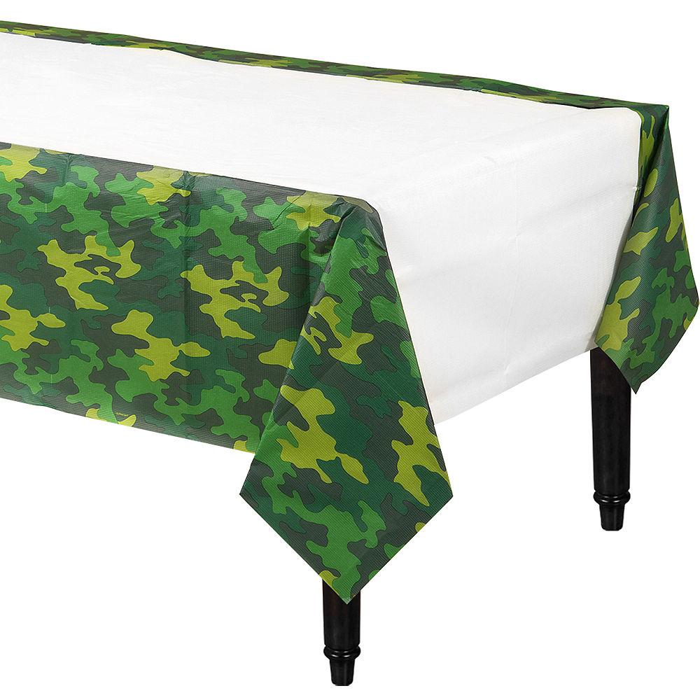 Camouflage Paper Table Cover 54 x 102in Printed Tableware - Party Centre