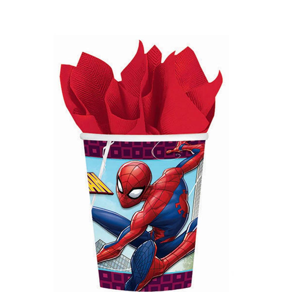 Spiderman Webbed Paper Cups 9oz, 8pcs Printed Tableware - Party Centre