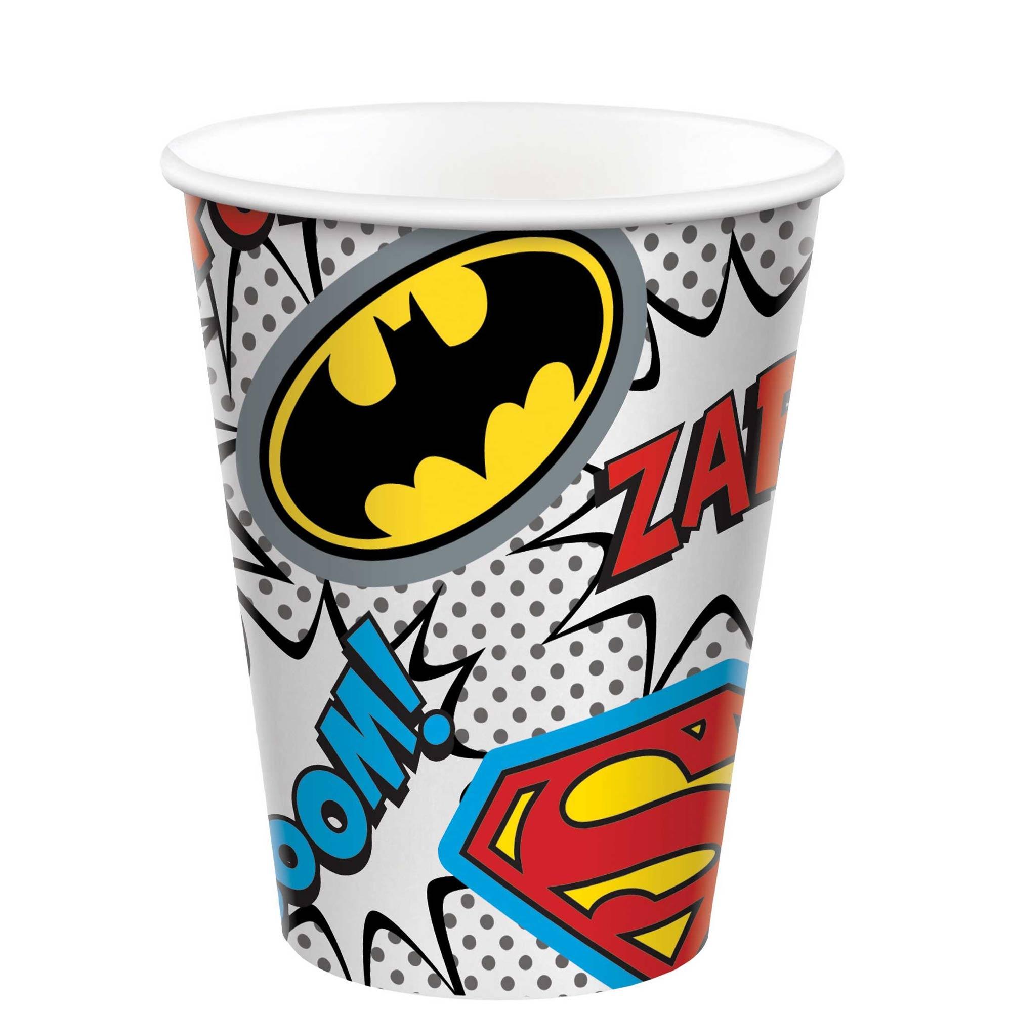 Justice League Heroes Unite Paper Cup 9oz, 8pcs Printed Tableware - Party Centre