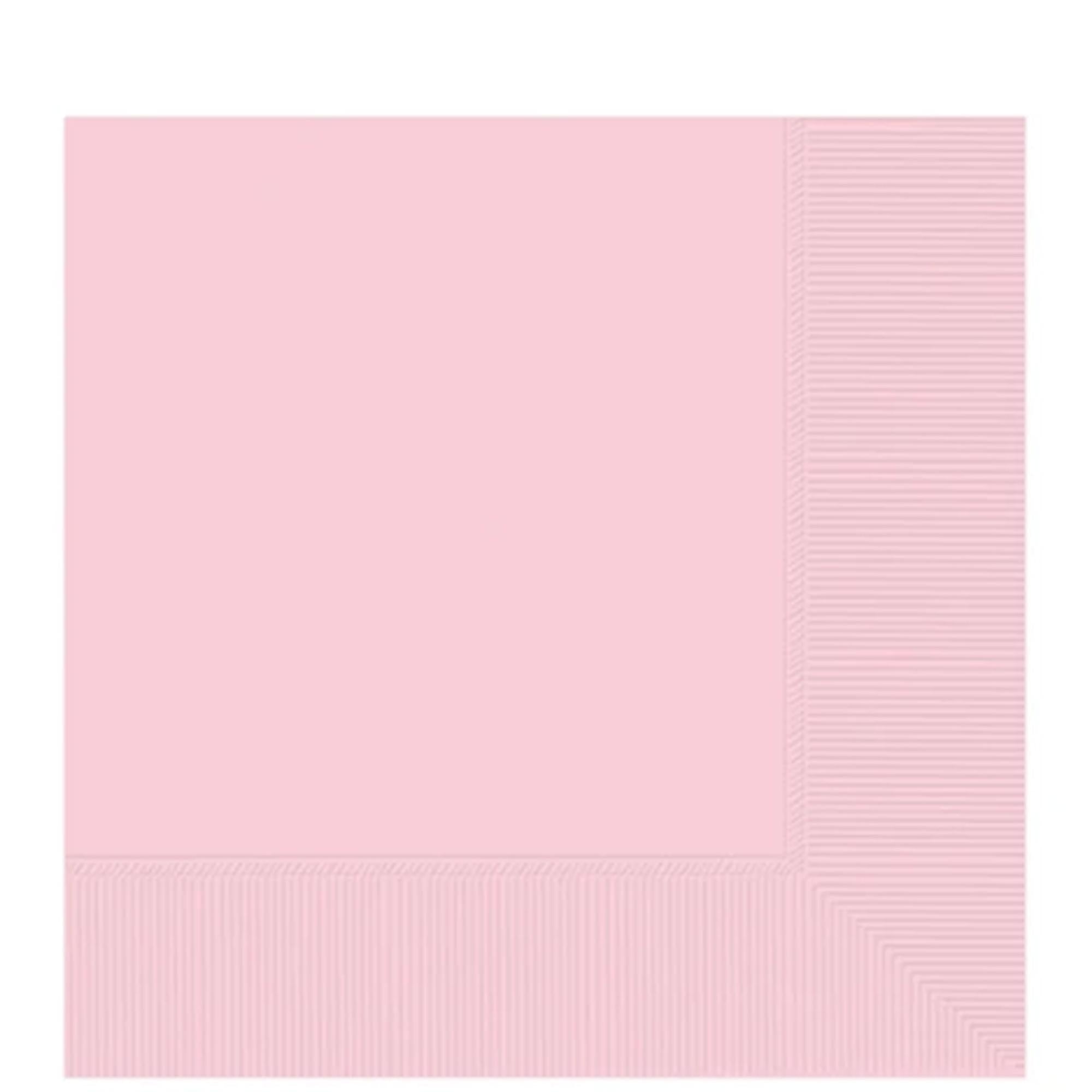 Blush Pink Lunch Tissues 50pcs Printed Tableware - Party Centre