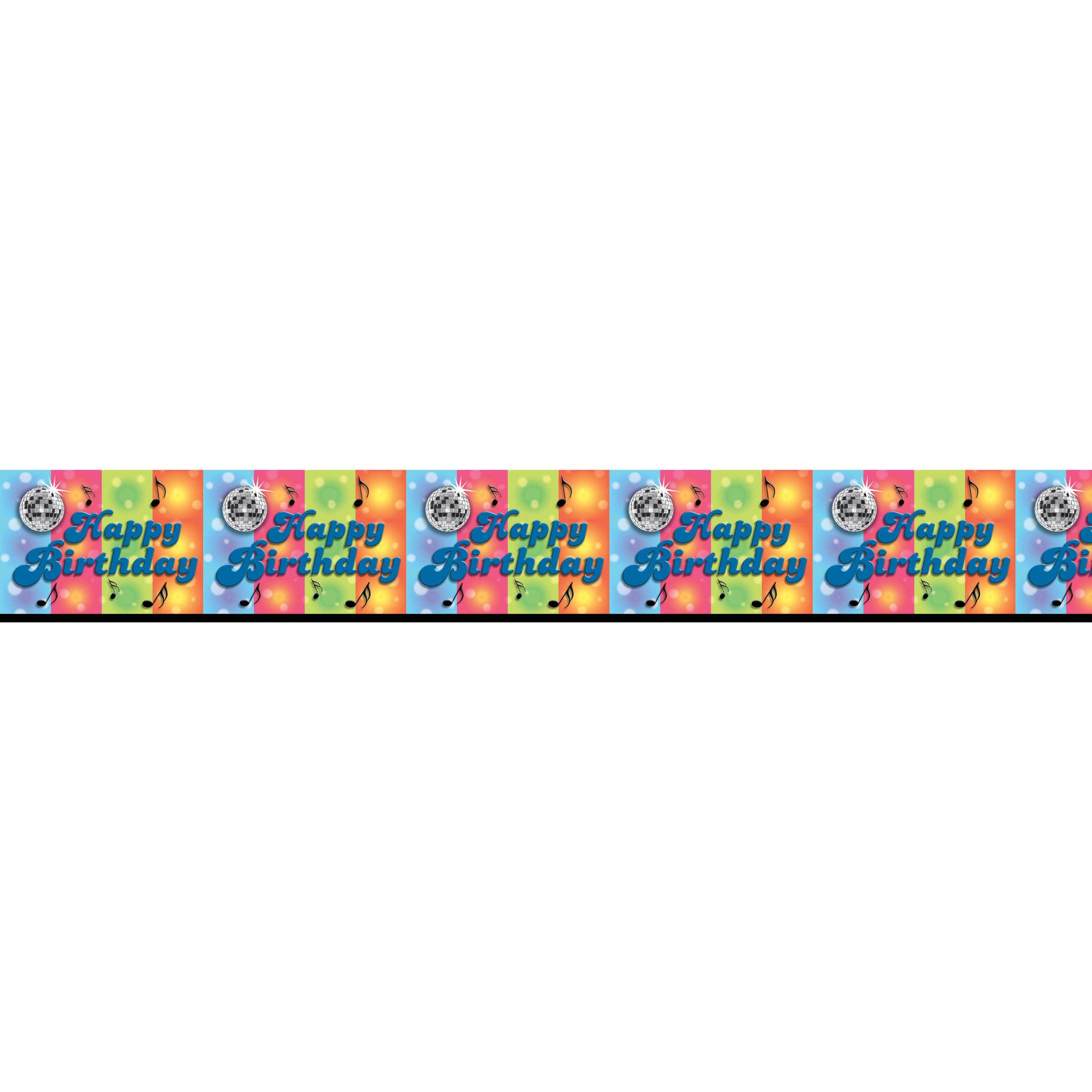 Disco Happy Birthday Banner Roll 40ft x 18in
