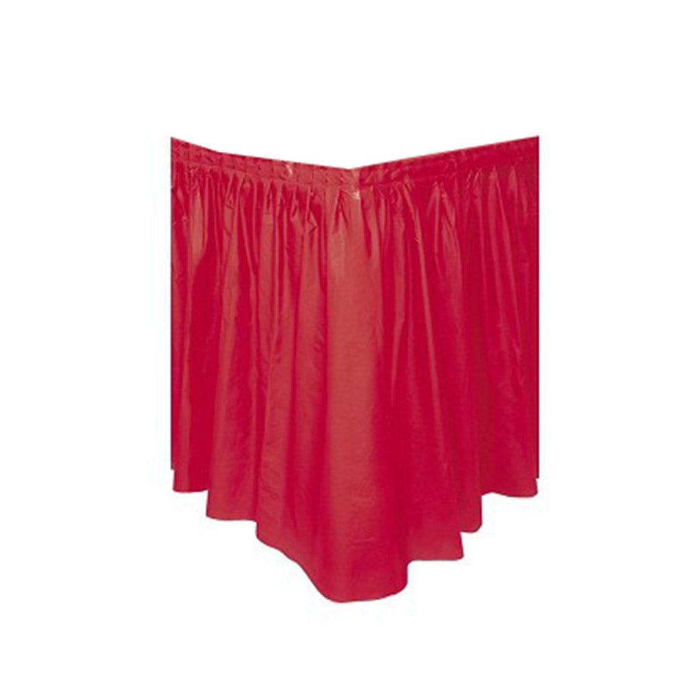 Magenta Plastic Table Skirt 14ft x 29in Solid Tableware - Party Centre