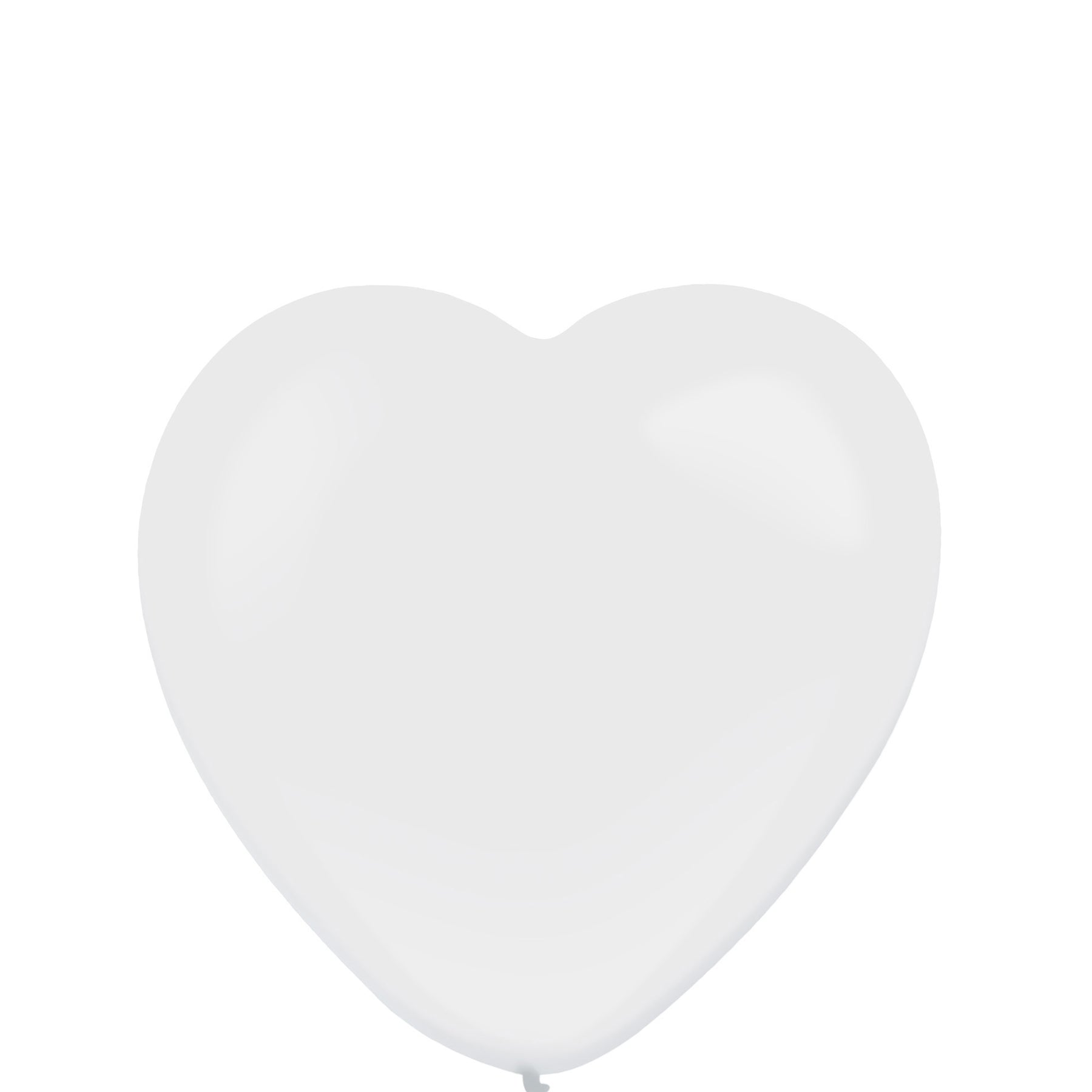 Frosty White Standard Heart Latex Balloons 50pcs Balloons & Streamers - Party Centre