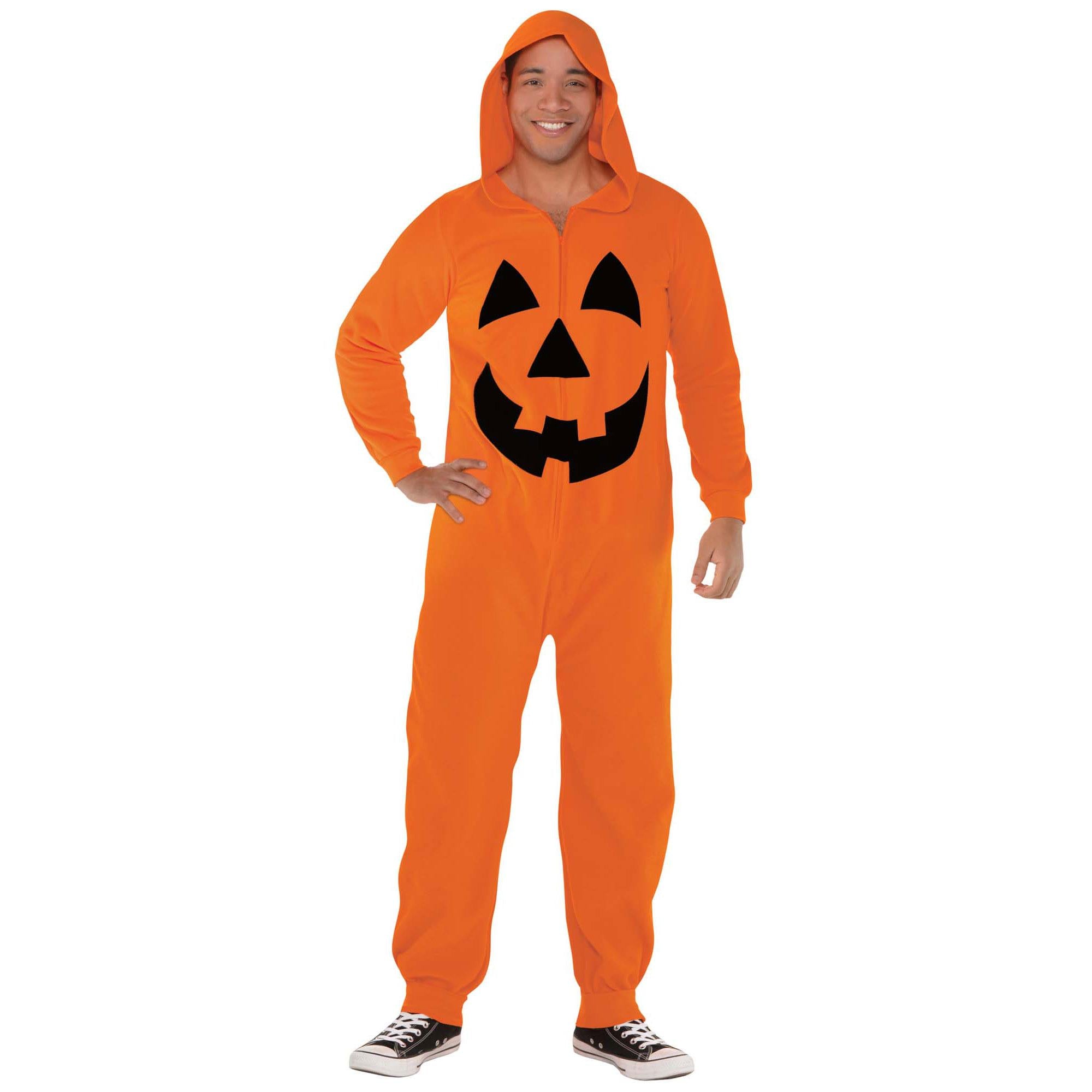 Adult Pumpkin Zipster Costume Costumes & Apparel - Party Centre
