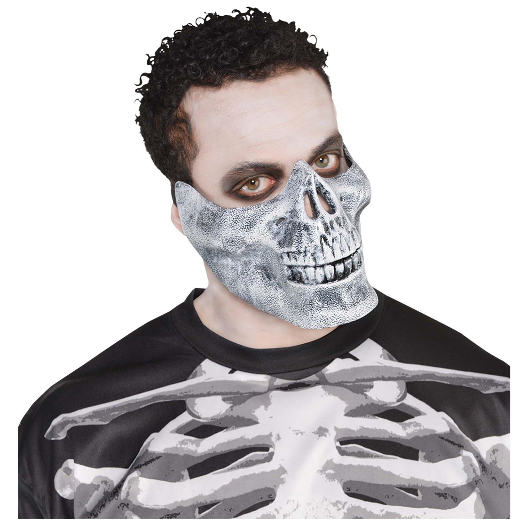 Adult Skeleton Jaw Black and Brown Mask Costumes & Apparel - Party Centre