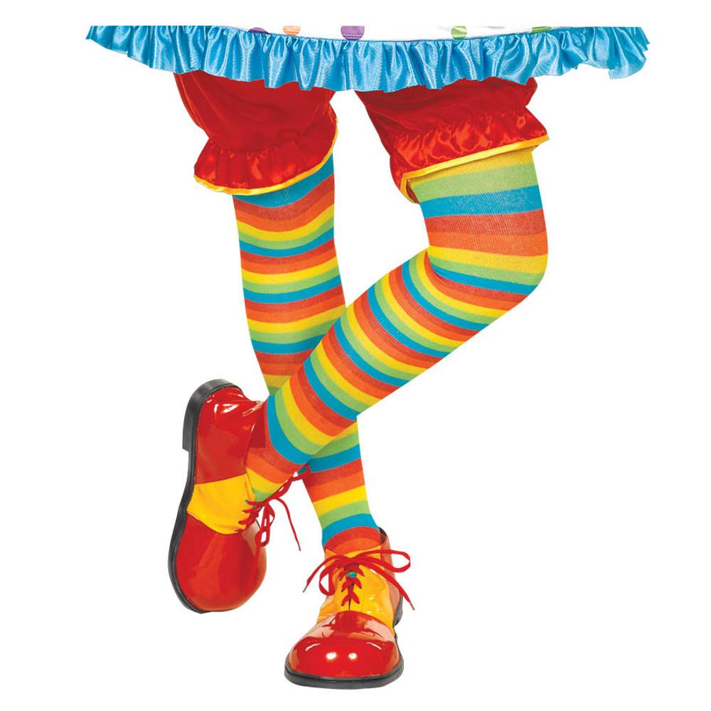 Rainbow Striped Tights Costumes & Apparel - Party Centre