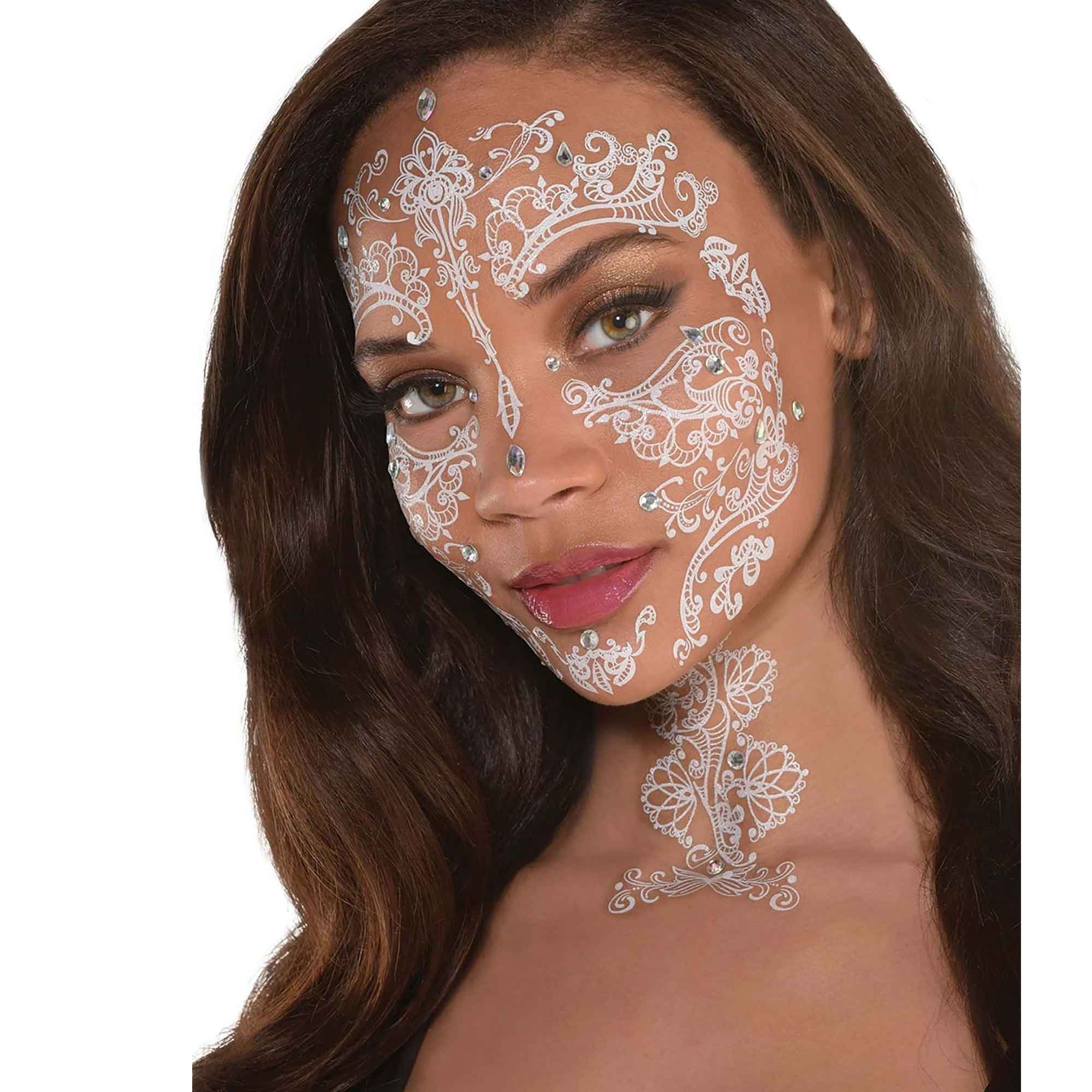 Adult Lace Face Tattoo Kit  One Size