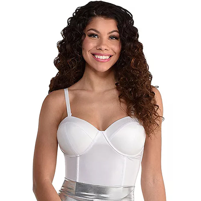 Adult White Corset Faux Leather