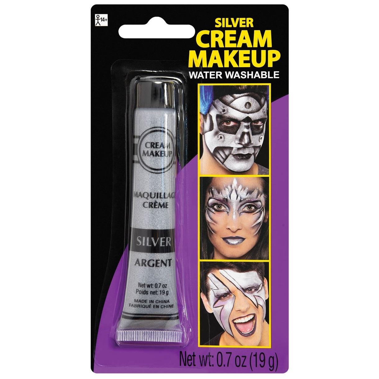 Cream Silver Metal Make-Up Costumes & Apparel - Party Centre