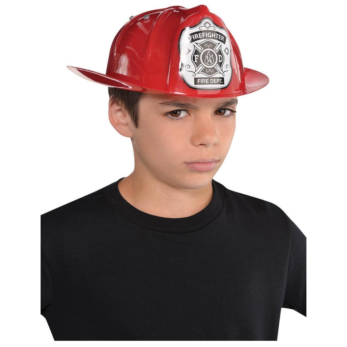 Red Fireman Hat Costumes & Apparel - Party Centre