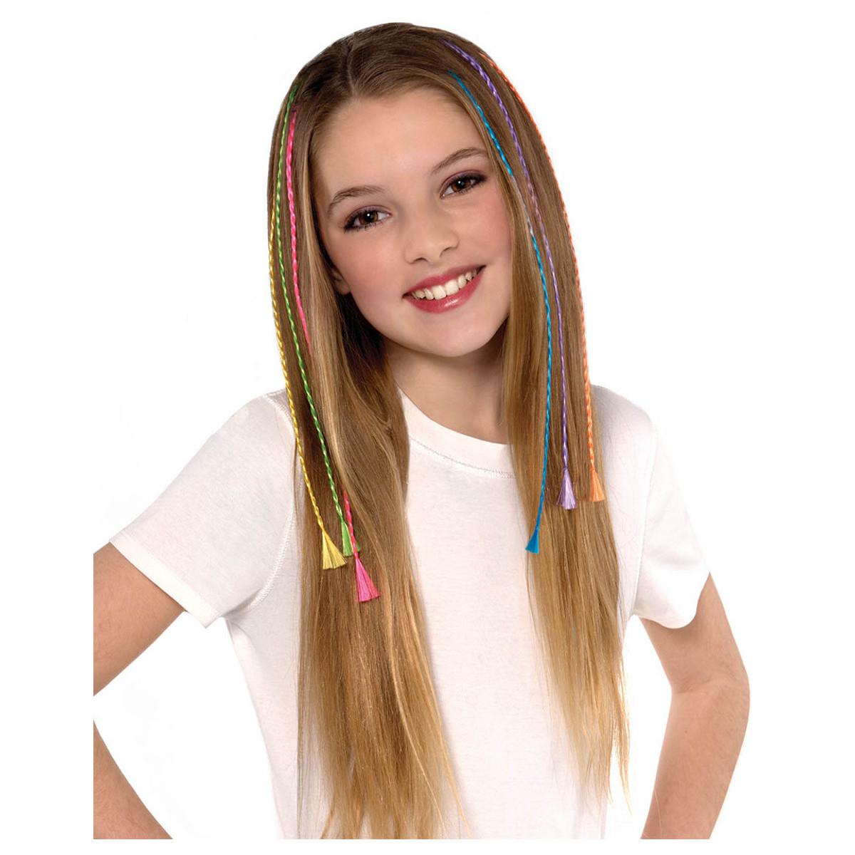 Rainbow Hair Extension Costumes & Apparel - Party Centre