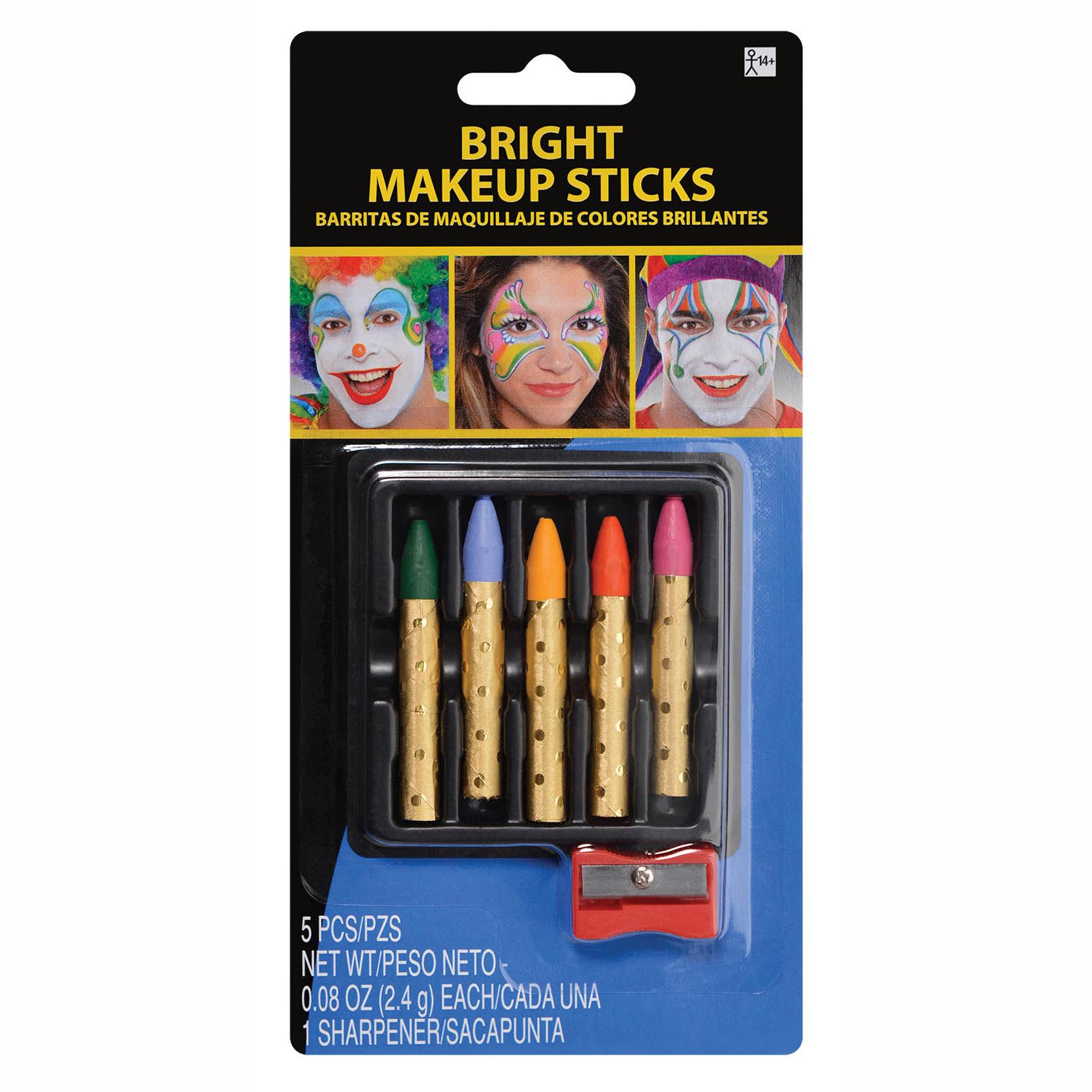 Adult Bright Color Make Up Sticks Costumes & Apparel - Party Centre
