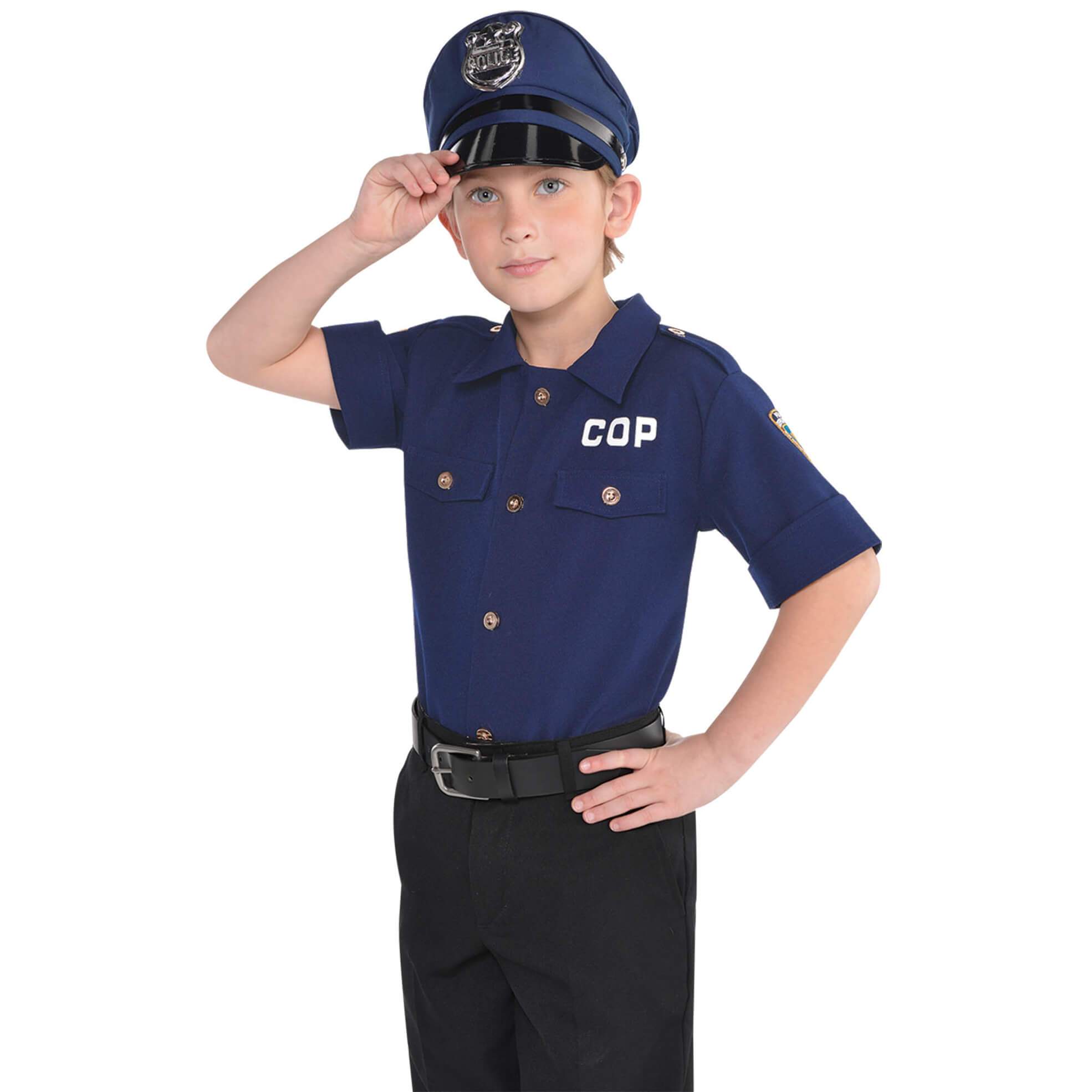 Child Standard Police Career Shirt Costumes & Apparel - Party Centre