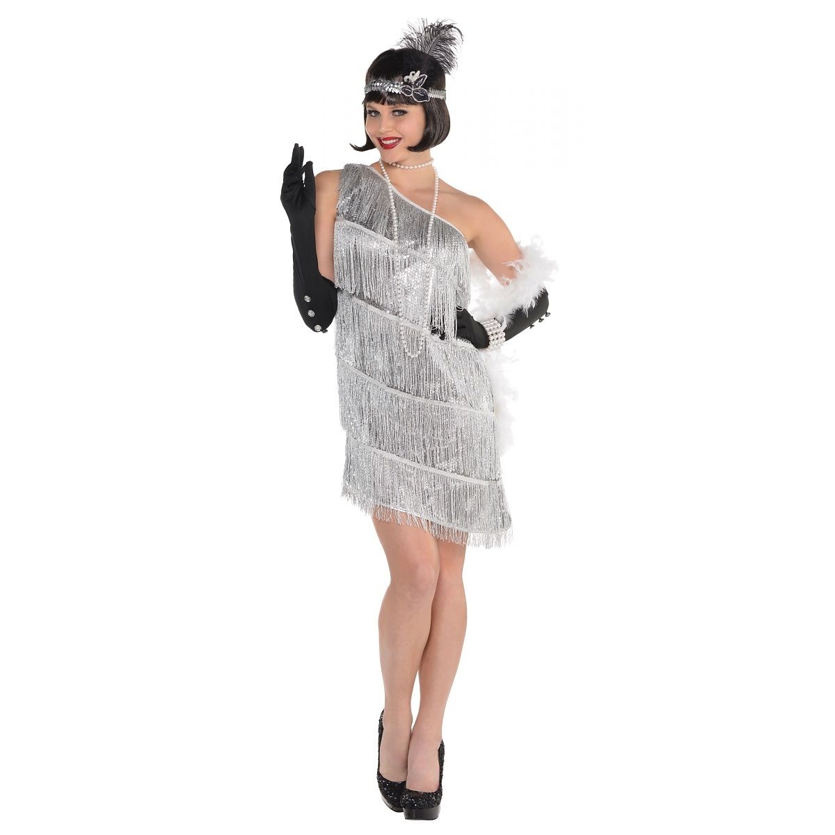 Adult Sparkling Flapper Costume Costumes & Apparel - Party Centre