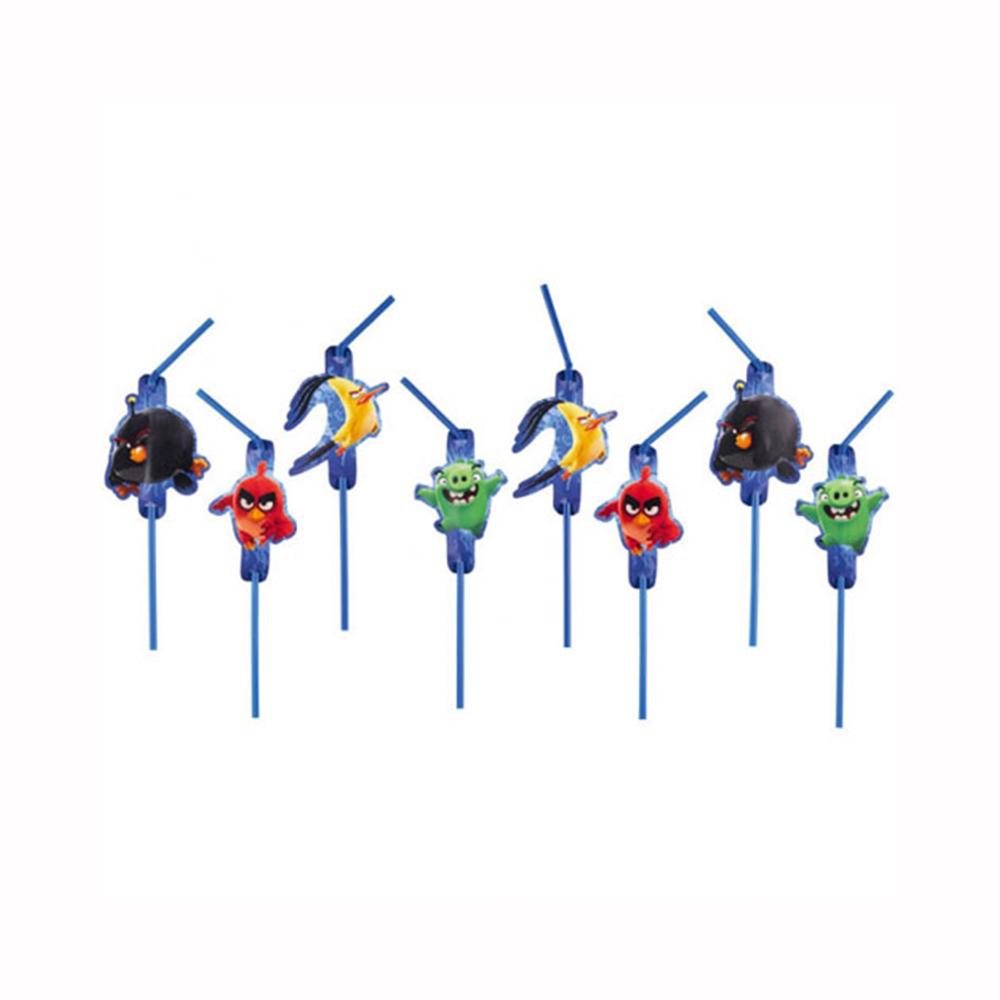 Angry Birds Movie Drinking Straws 8pcs Candy Buffet - Party Centre