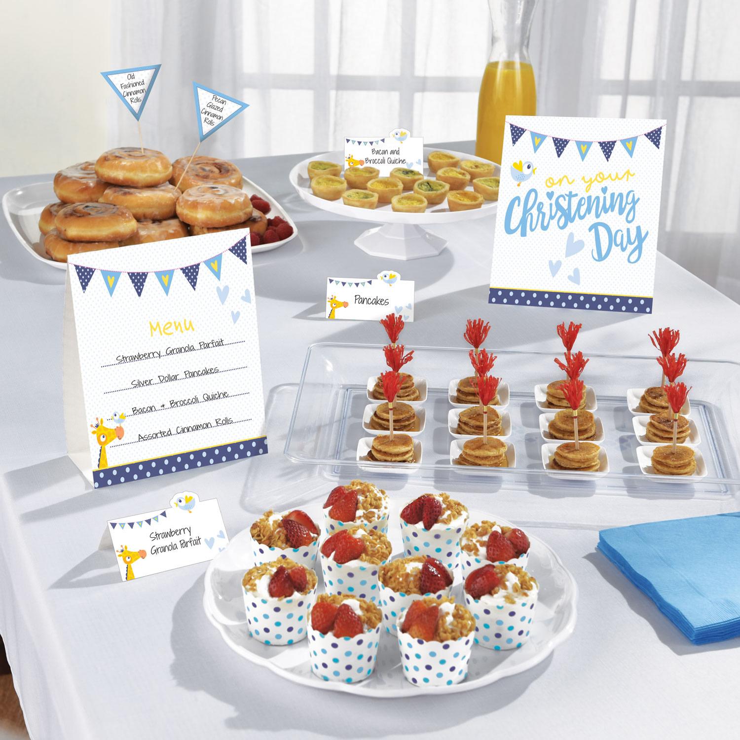 On Your Christening Day Blue Buffet Kit Candy Buffet - Party Centre