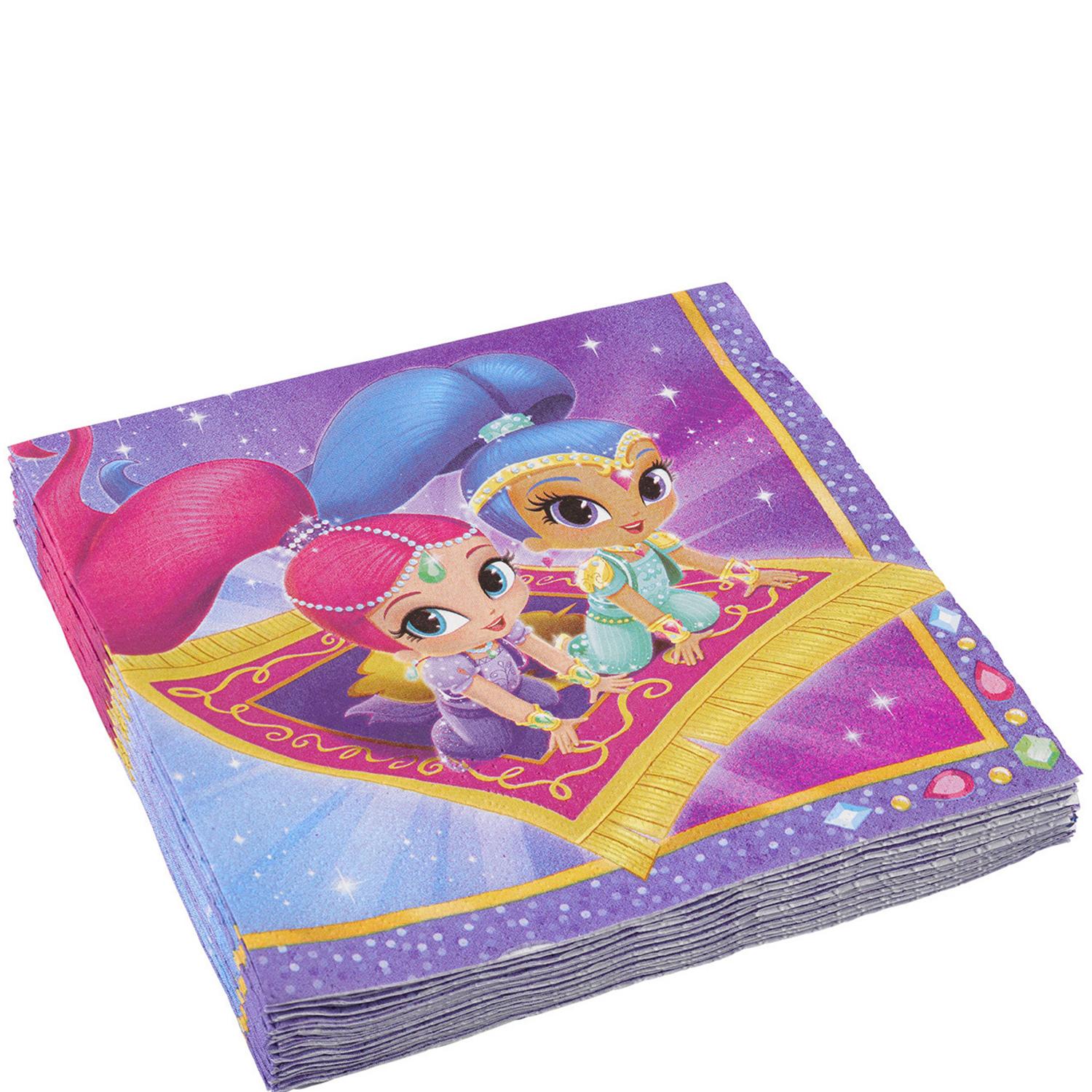Shimmer and Shine Lunch Tissues 20pcs Printed Tableware - Party Centre
