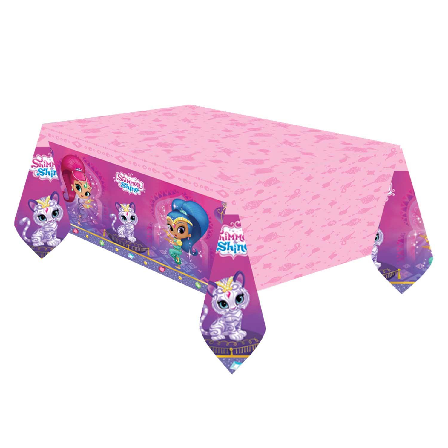 Shimmer & Shine Plastic Tablecover Printed Tableware - Party Centre