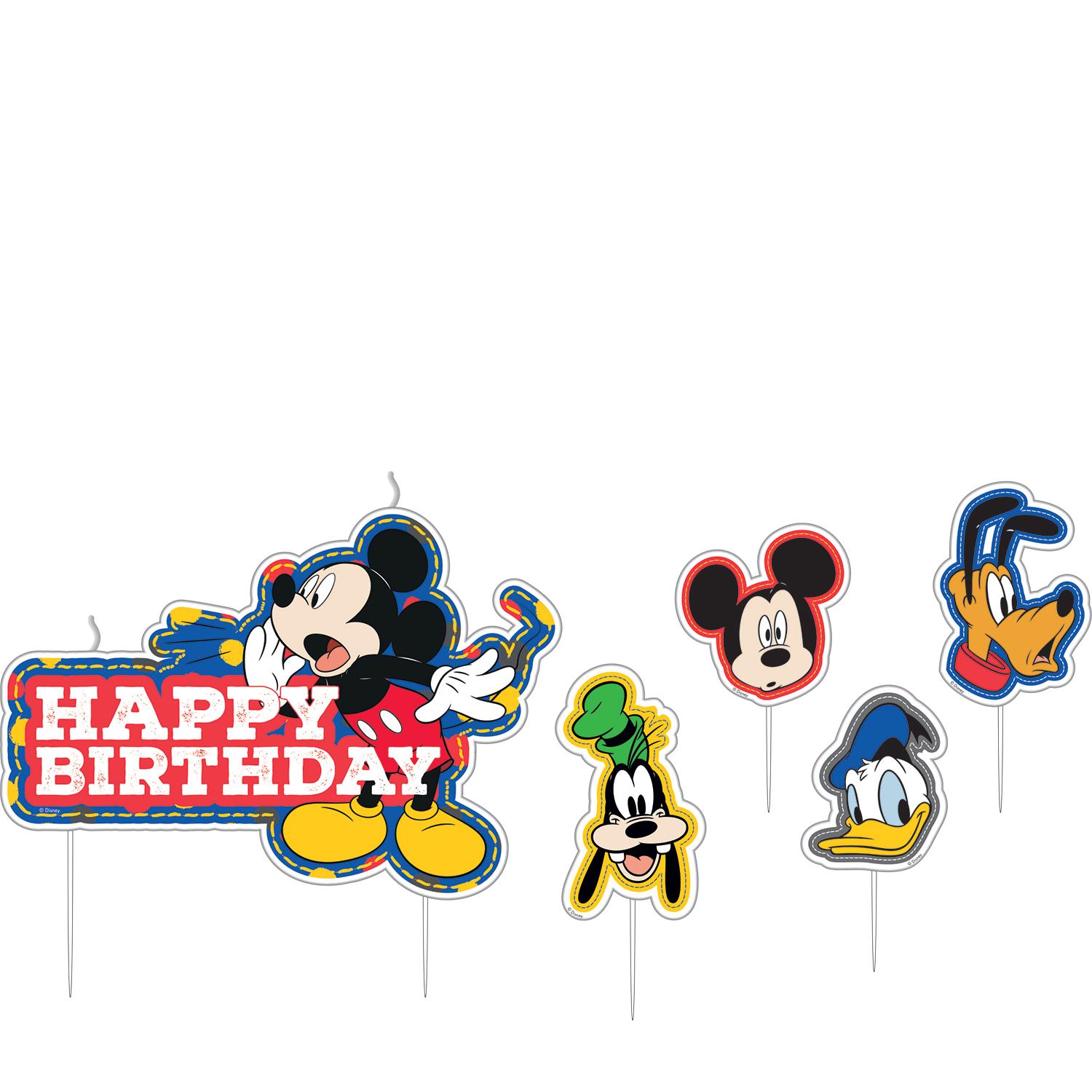 Mickey Mouse Candles And Figured Picks 17pcs Party Accessories - Party Centre