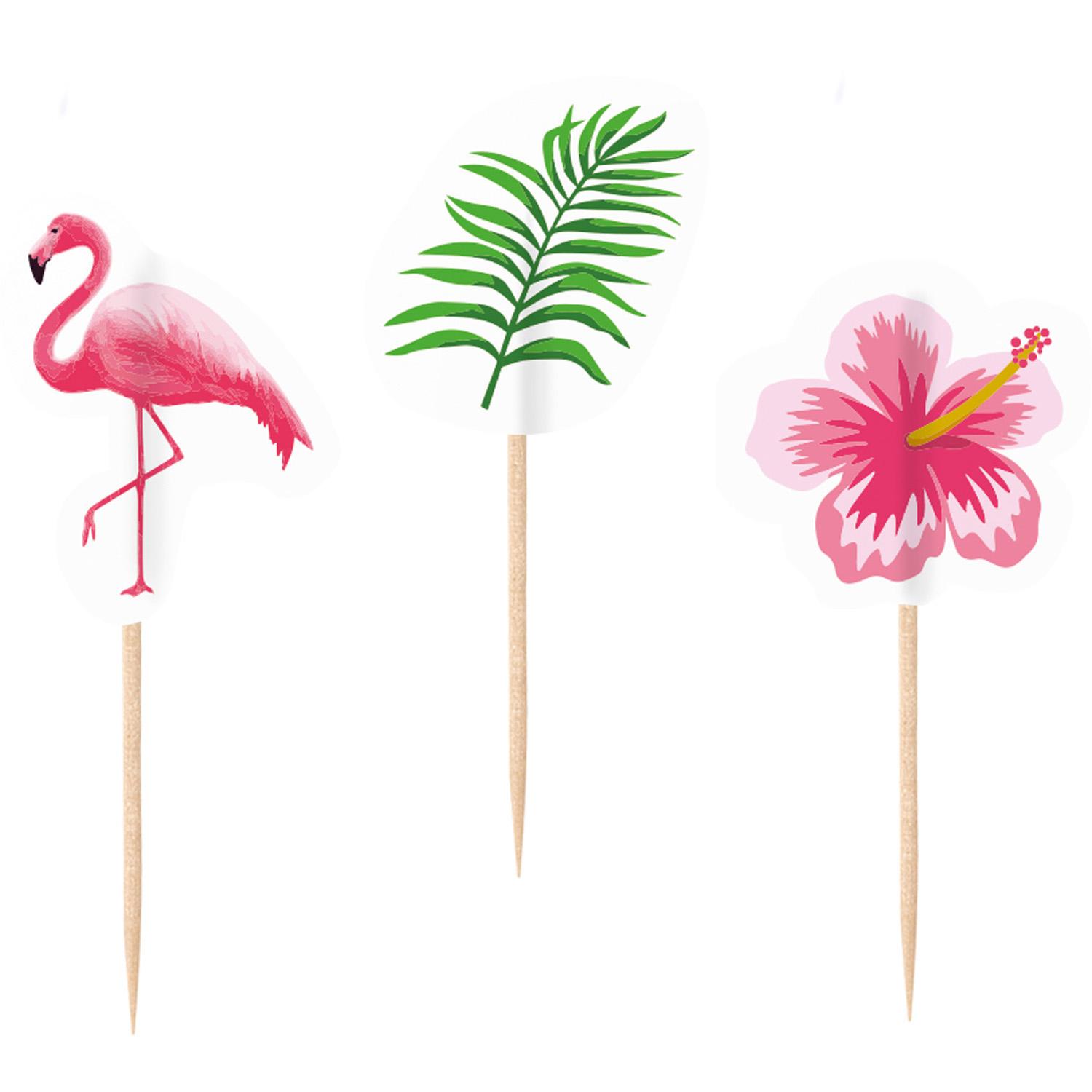 Flamingo Paradise Party Picks 20pcs Party Accessories - Party Centre
