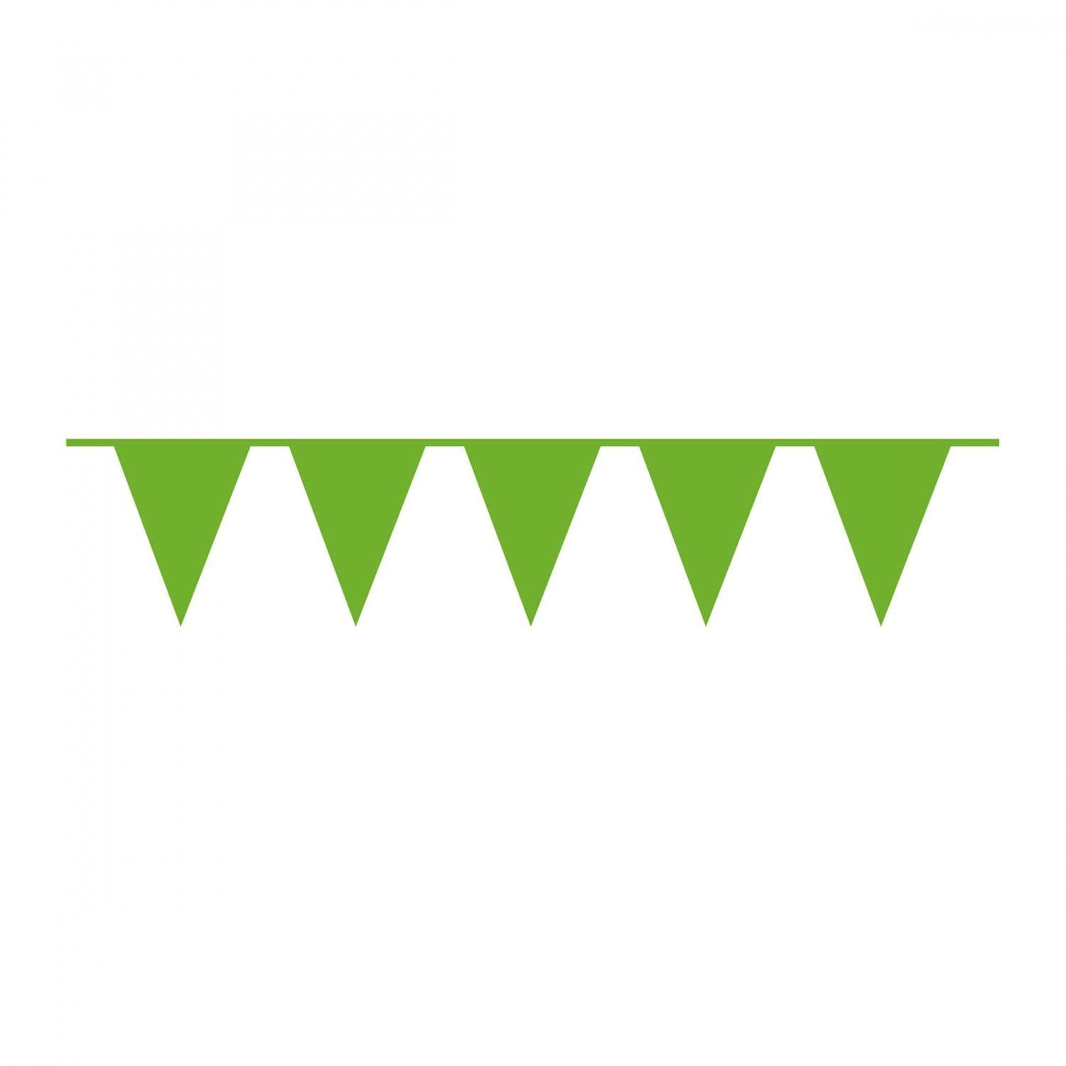 Kiwi Green Pennant Banner Plastic 10m Decorations - Party Centre