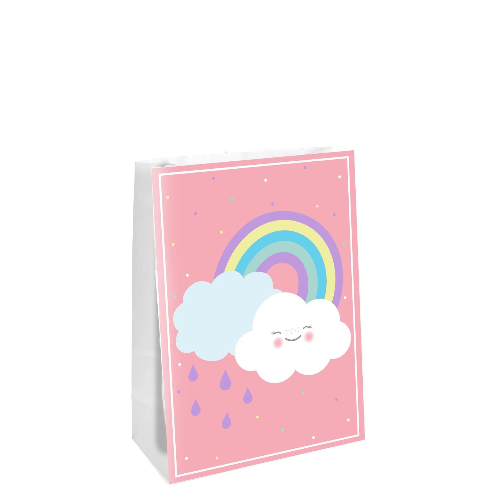 Rainbow & Cloud Paper Bags 4pcs Favours - Party Centre