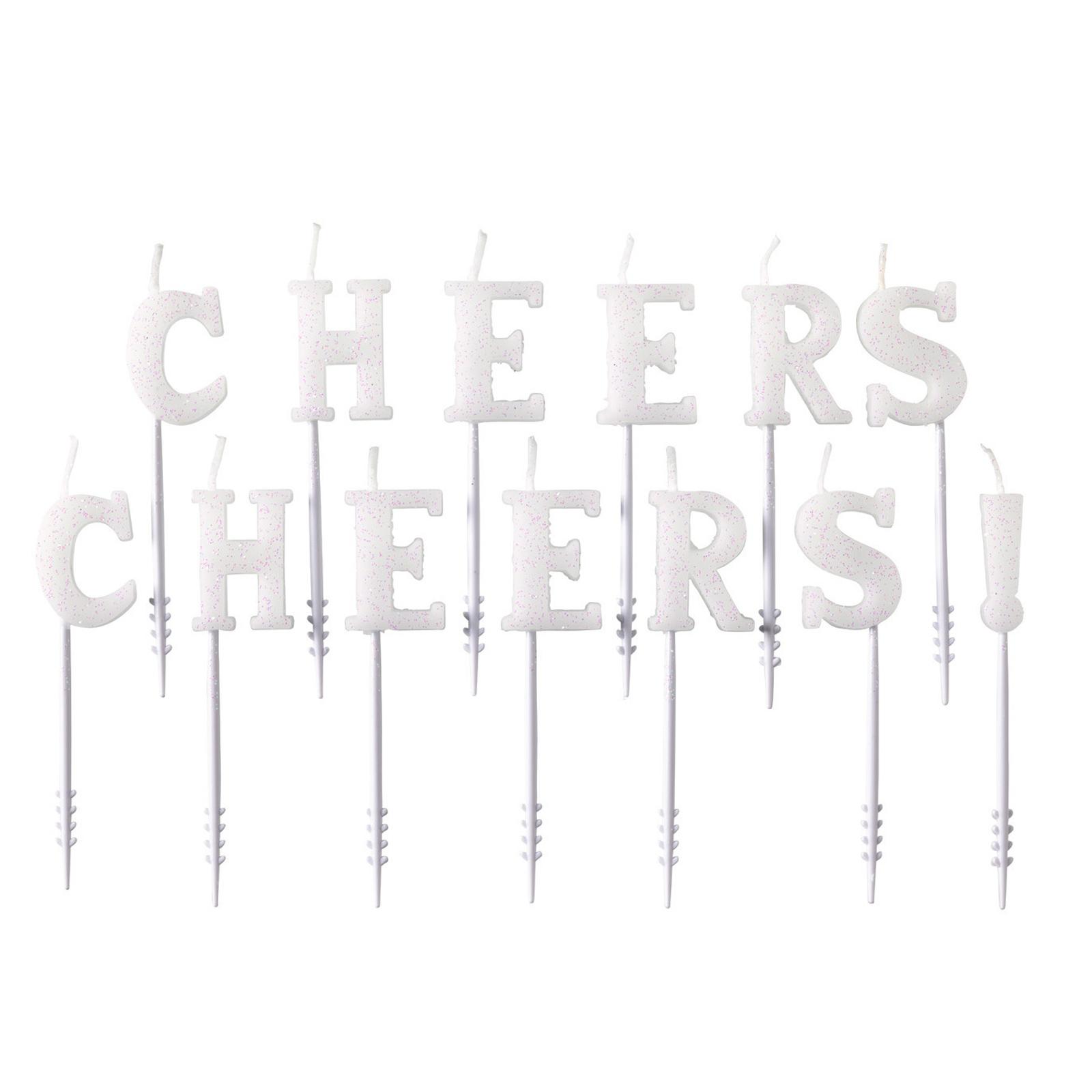 Cheers Cheers! Glitter Candle Party Accessories - Party Centre