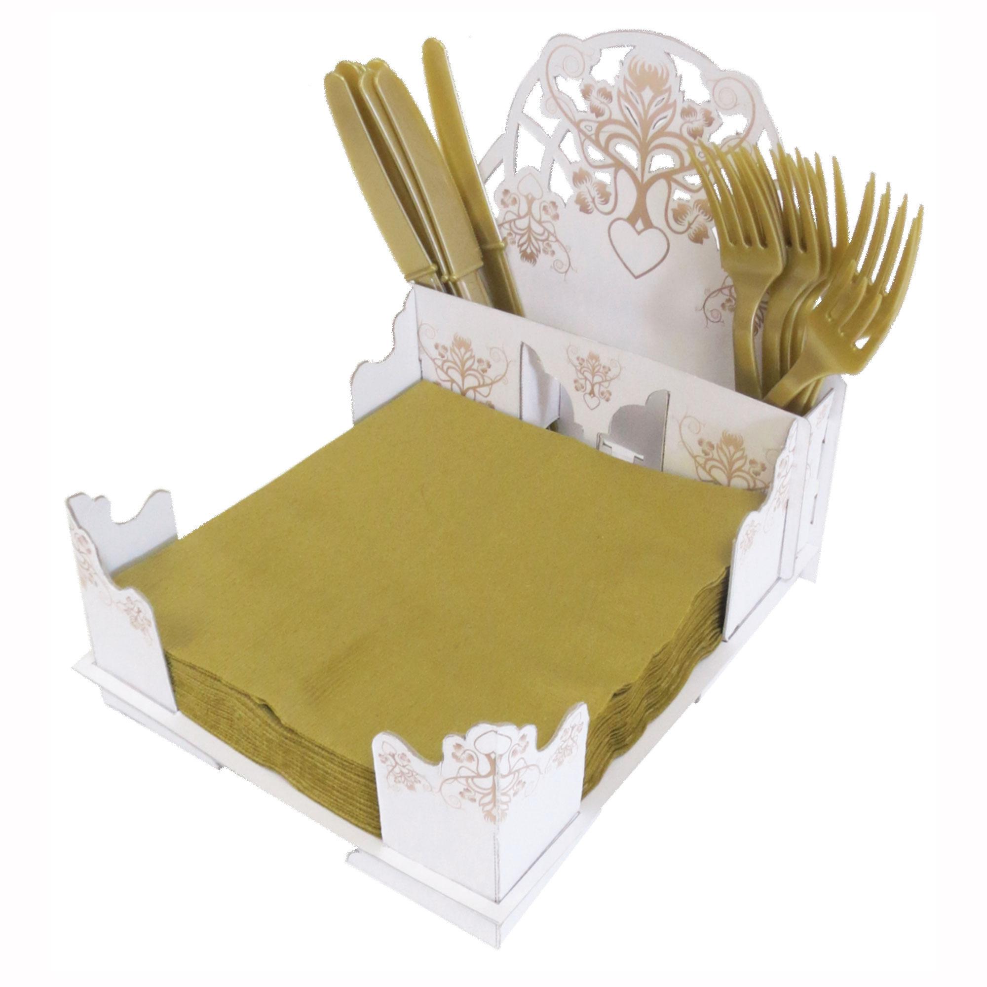 Rustic Wedding Napkin/Cutlery Holder Solid Tableware - Party Centre