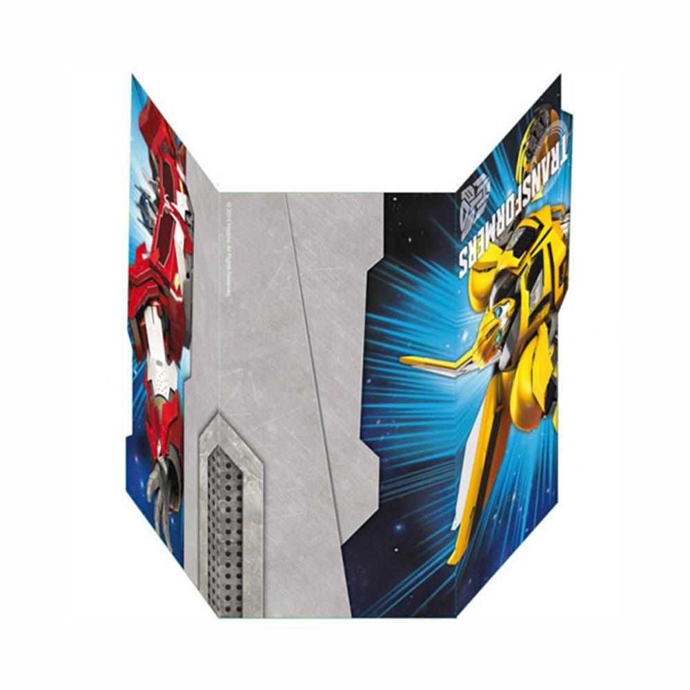 Transformers Invitations And Envelopes 6pcs Party Accessories - Party Centre