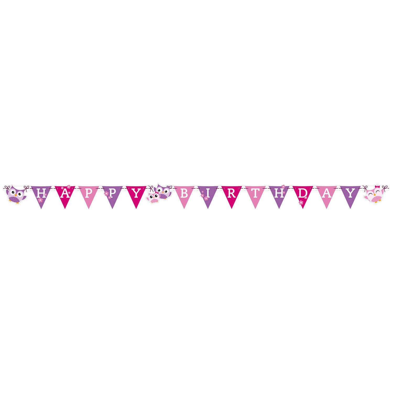 Owls Letter Banner 71in x 4in Decorations - Party Centre