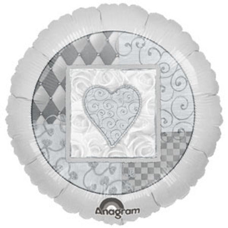 Platinum Wedding Foil Balloon 18in Balloons & Streamers - Party Centre
