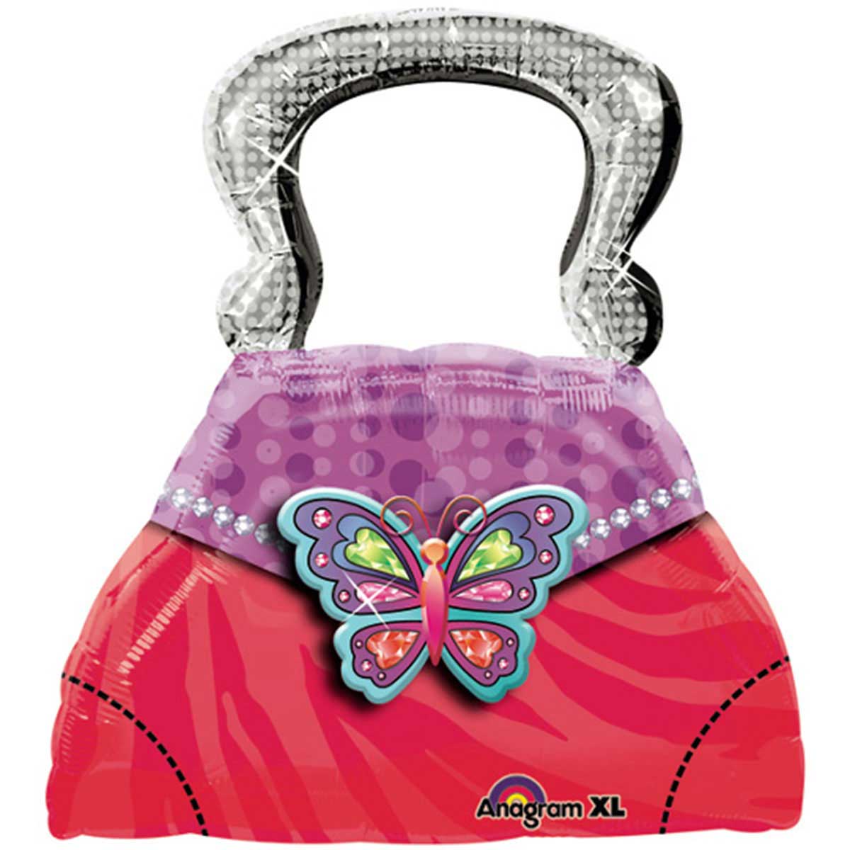 Glitzy Girl Purse Supershape Balloon Balloons & Streamers - Party Centre